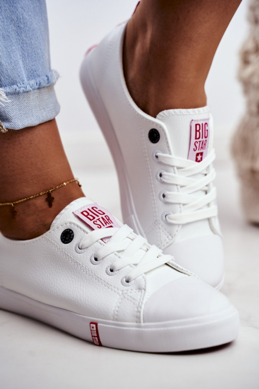 Vrijetijdsschoenen voor dames Big Star GG274005 Wit-rode kleur