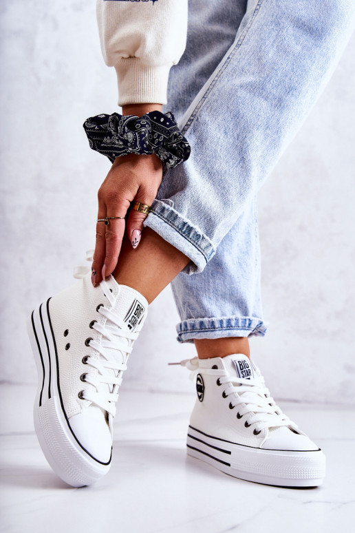 Vrijetijdsschoenen Big Star witte kleur GG274013 Vrijetijdsschoenen Big Star witte kleur GG274013