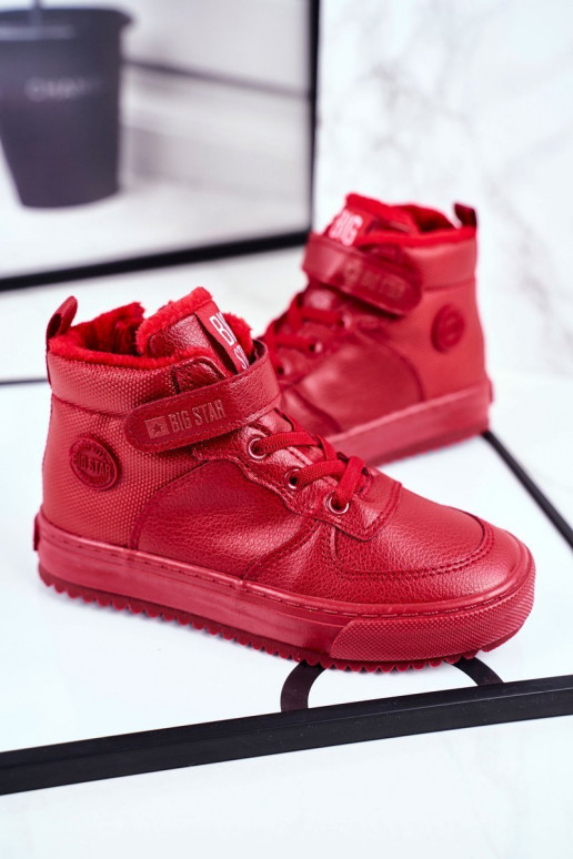 Chaussures de style sport chauffées pour enfants Big Star GG374042 couleur rouge