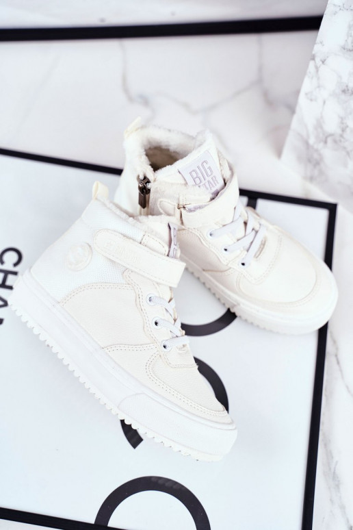 Chaussures de style sport chauffées pour enfants Big Star GG374041 couleur blanche