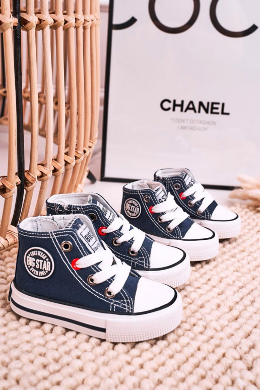 Kinder-Freizeitschuhe mit Sohle mit Reißverschluss BIG STAR HH374189 dunkelblau Kinder-Freizeitschuhe mit Sohle mit Reißverschluss BIG STAR HH374189 dunkelblau