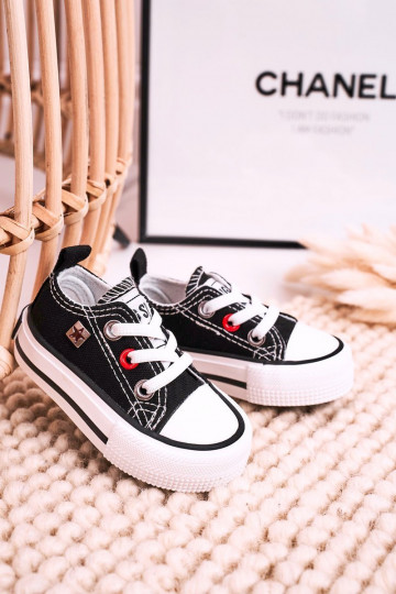 Baskets enfant modèle classique à semelle plate BIG STAR HH374194 couleur noir 2