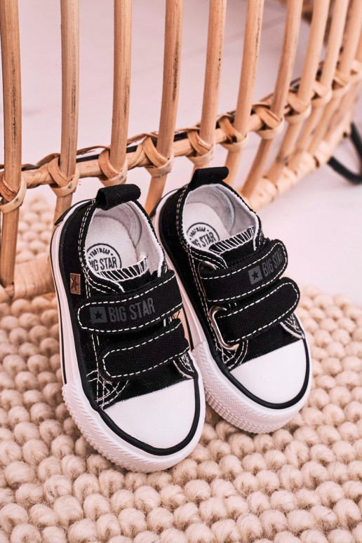 Chaussures de loisirs enfant avec attaches adhésives BIG STAR HH374200 couleur noir