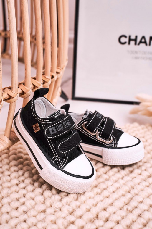 Chaussures de loisirs enfant avec attaches adhésives BIG STAR HH374200 couleur noir Chaussures de loisirs enfant avec attaches adhésives BIG STAR HH374200 couleur noir