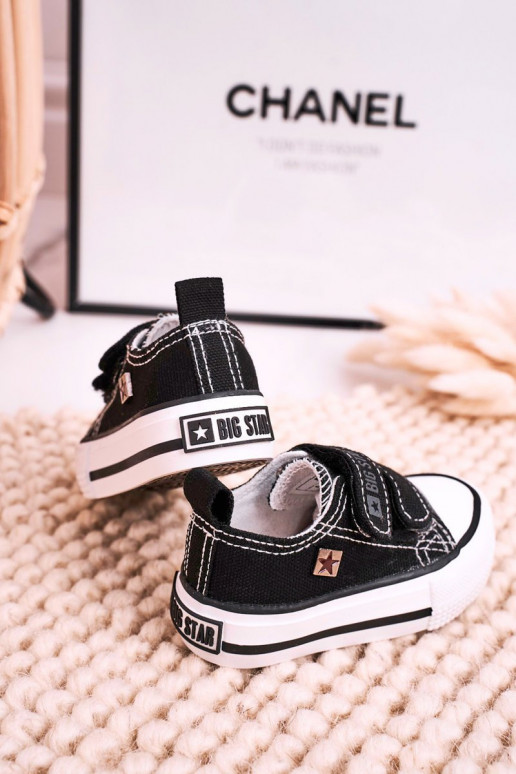 Chaussures de loisirs enfant avec attaches adhésives BIG STAR HH374200 couleur noir
