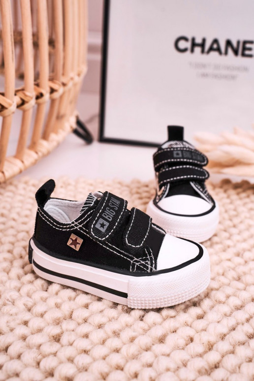 Chaussures de loisirs enfant avec attaches adhésives BIG STAR HH374200 couleur noir Chaussures de loisirs enfant avec attaches adhésives BIG STAR HH374200 couleur noir