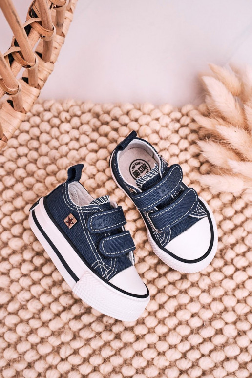 Chaussures de loisirs enfant à fermetures adhésives BIG STAR HH374201 bleu foncé