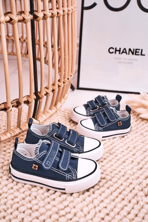 Kinder-Freizeitschuhe mit Klebeverschlüssen BIG STAR HH374201 dunkelblau