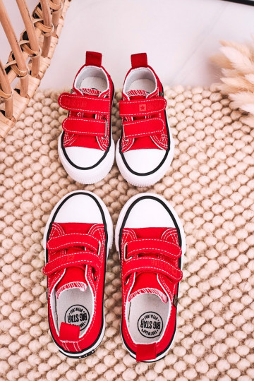 Chaussures de loisirs enfant avec attaches adhésives BIG STAR HH374202 couleur rouge 2