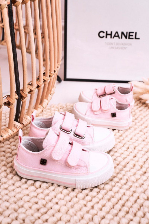 Vrijetijdsschoenen voor kinderen met zelfklevende sluitingen BIG STAR HH374203 roze kleur Vrijetijdsschoenen voor kinderen met zelfklevende sluitingen BIG STAR HH374203 roze kleur