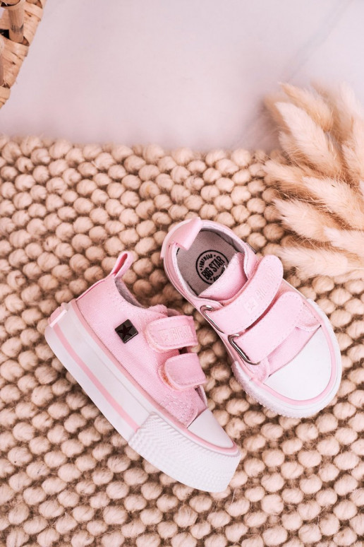 Vrijetijdsschoenen voor kinderen met zelfklevende sluitingen BIG STAR HH374203 roze kleur Vrijetijdsschoenen voor kinderen met zelfklevende sluitingen BIG STAR HH374203 roze kleur