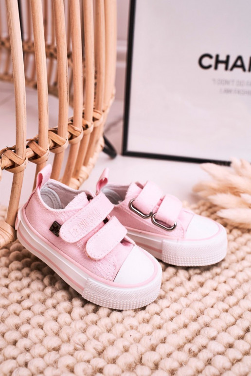 Vrijetijdsschoenen voor kinderen met zelfklevende sluitingen BIG STAR HH374203 roze kleur Vrijetijdsschoenen voor kinderen met zelfklevende sluitingen BIG STAR HH374203 roze kleur