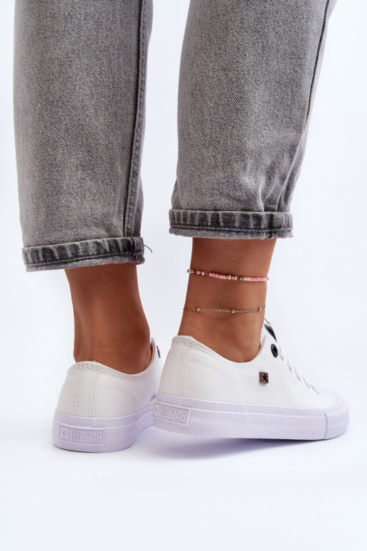 Baskets à semelle plate modèle classique BIG STAR AA274010 couleur blanc