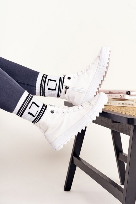 vrijetijdsschoenen met zolen met brede zolen BIG STAR FF274241 witte kleur vrijetijdsschoenen met zolen met brede zolen BIG STAR FF274241 witte kleur