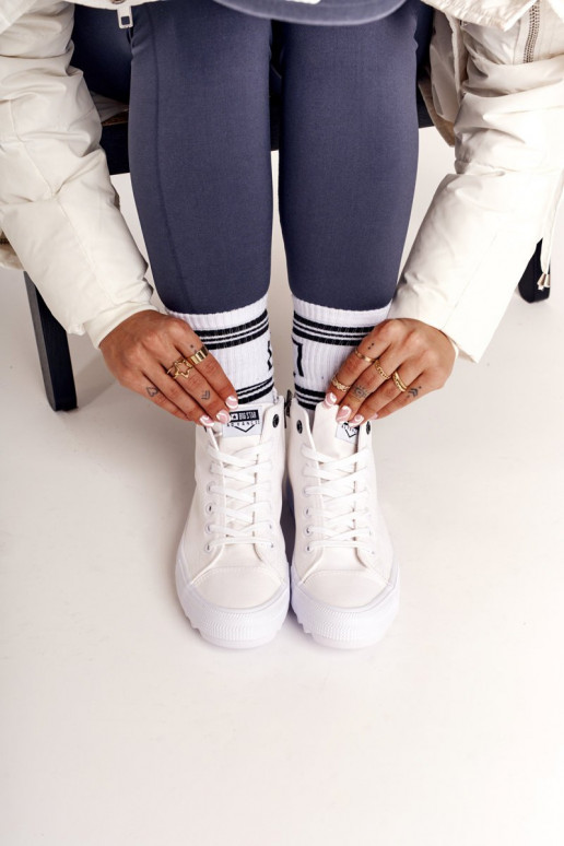 chaussures de loisirs à semelles à semelles larges BIG STAR FF274241 couleur blanche