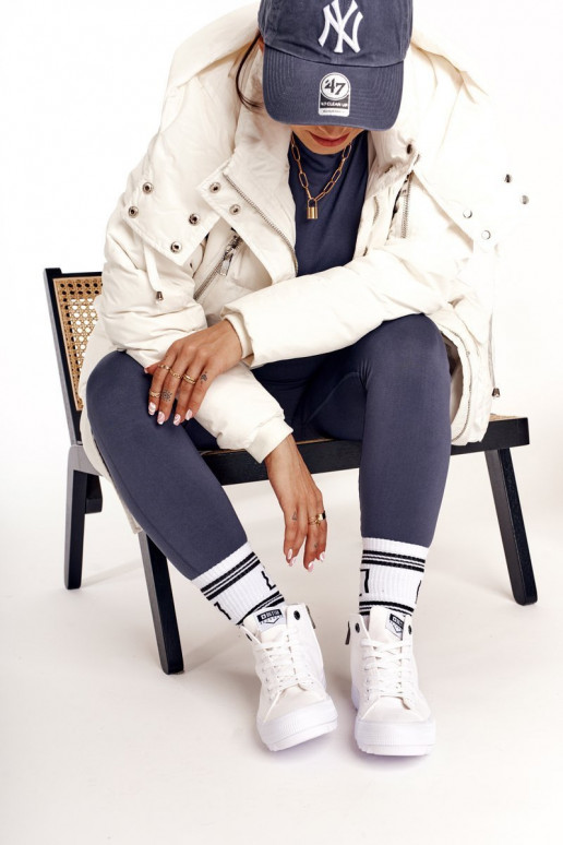 chaussures de loisirs à semelles à semelles larges BIG STAR FF274241 couleur blanche