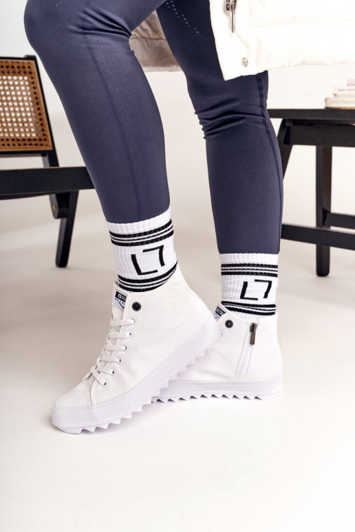 vrijetijdsschoenen met zolen met brede zolen BIG STAR FF274241 witte kleur vrijetijdsschoenen met zolen met brede zolen BIG STAR FF274241 witte kleur