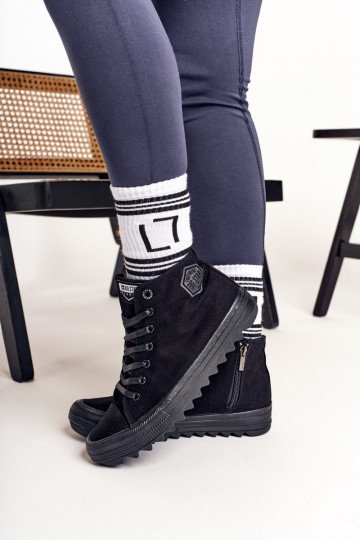 chaussures de loisirs à semelles à semelles larges BIG STAR FF274244 couleur noir