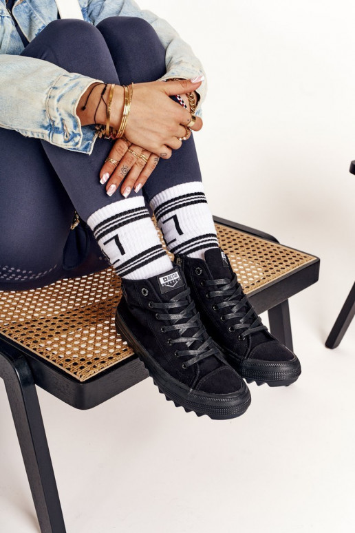 vrijetijdsschoenen met zolen met brede zolen BIG STAR FF274244 zwarte kleur