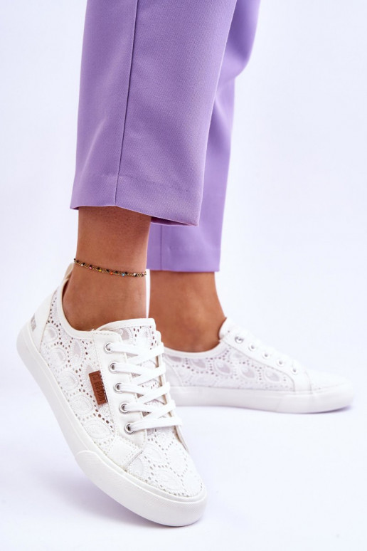 avec motifs dentelle Baskets BIG STAR W274925 couleur blanc
