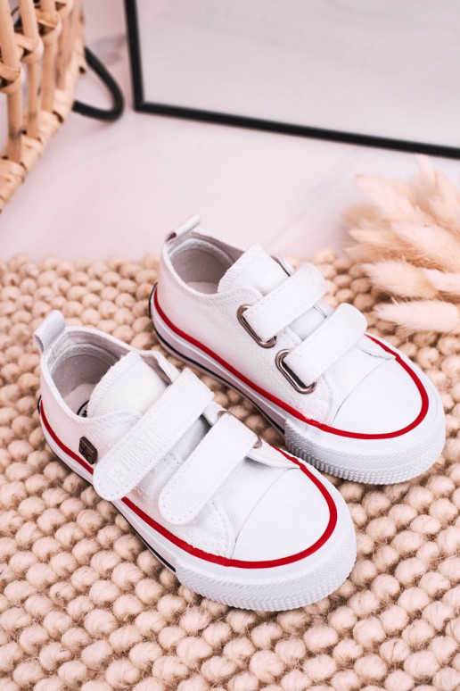 Chaussures de loisirs enfant avec attaches adhésives BIG STAR HH374199 coloris blanc