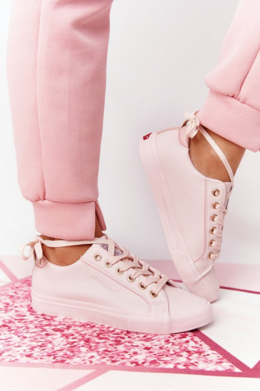 Natuurlijk leren sneakers CROSS JEANS HH2R4004C roze kleur Natuurlijk leren sneakers CROSS JEANS HH2R4004C roze kleur