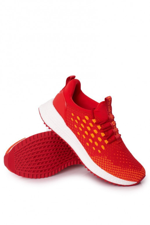 für Herren Sportschuhe Memory Foam Big Star FF174240 rote Farbe