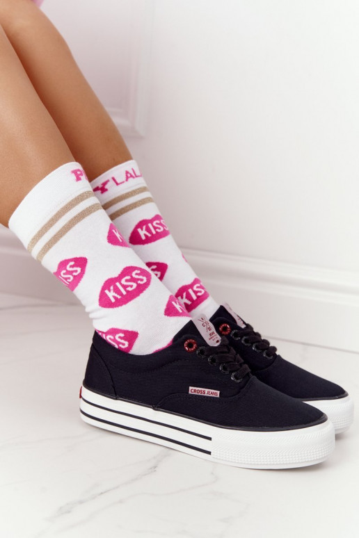 Platform sneakers CROSS JEANS FF2R4002C zwart Platform sneakers CROSS JEANS FF2R4002C zwart