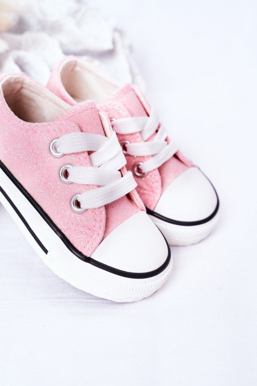 Freizeitschuhe für Kinder mit Glitzer in der Farbe Pink Bling-Bling