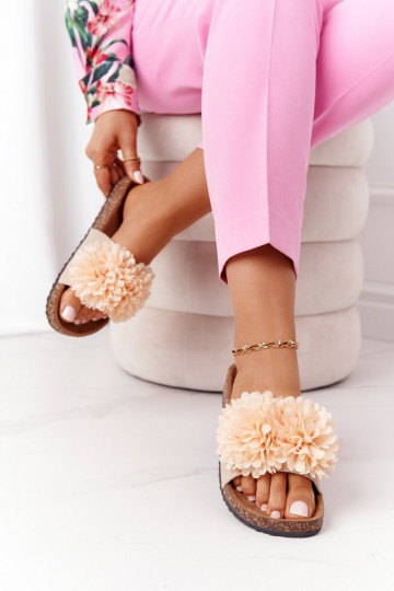 Chaussons beiges Flowerbomb