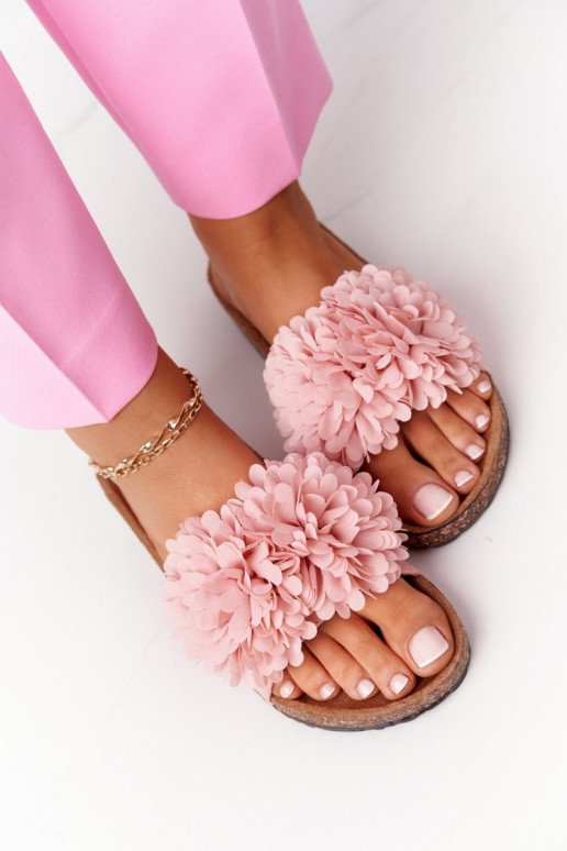 Pantoffels roze Flowerbomb