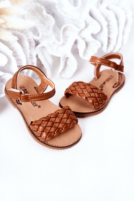 Sandales pour enfants de couleur marron Bailly