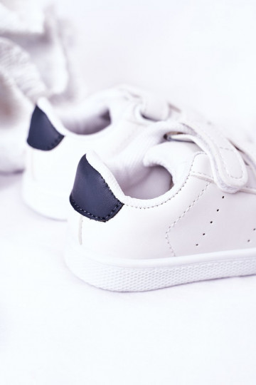 Baskets enfant à fermetures adhésives Coloris blanc-bleu foncé California 2