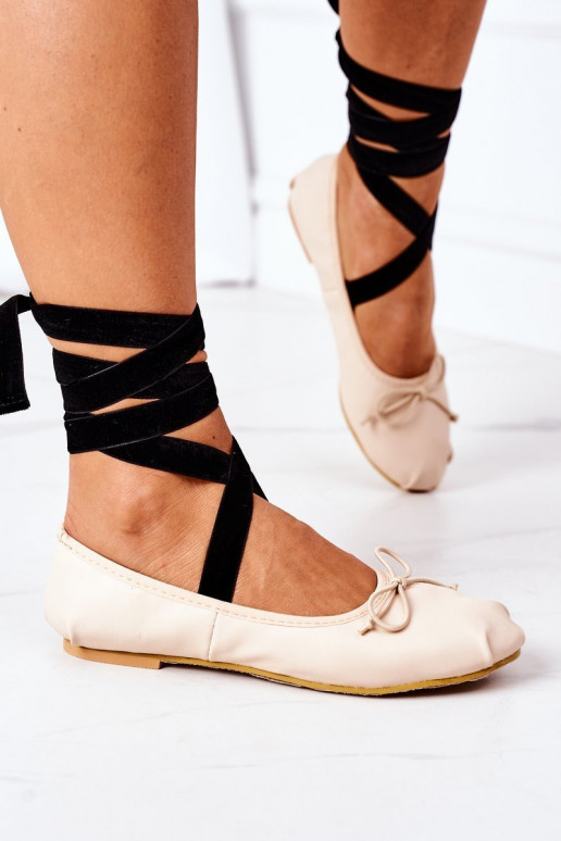 Ballerinas mit Bändern Lu Boo Nude