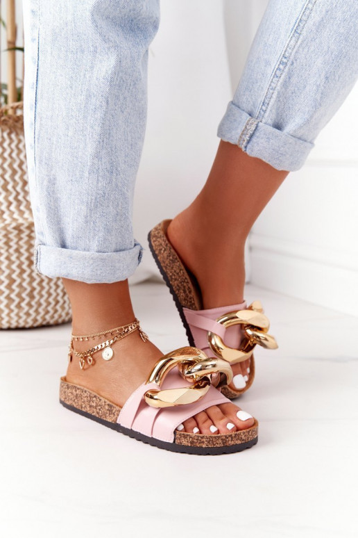 Hausschuhe mit Ketten in der Farbe Rosa Last Dance Hausschuhe mit Ketten in der Farbe Rosa Last Dance