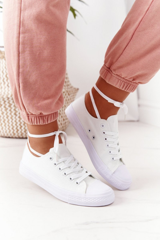 Chaussures décontractées modèle classique de couleur blanche