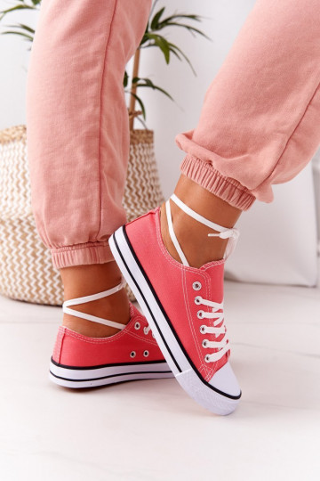 Klassische Freizeitschuhe in Korallenfarbe 2