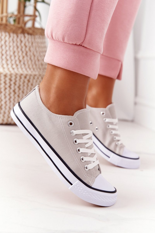 Casual schoenen van klassiek model in grijze kleur