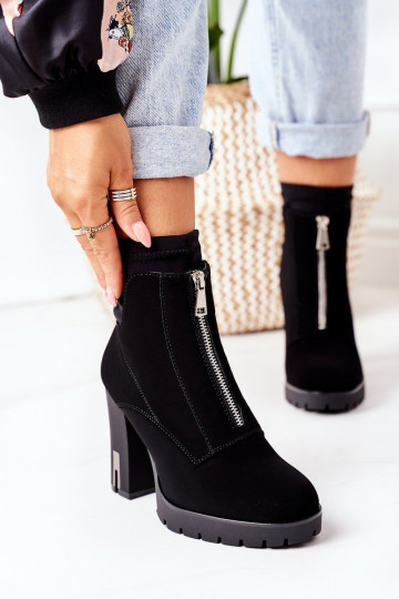 Verwarmde laarzen met hakken in het zwart Wonder Woman