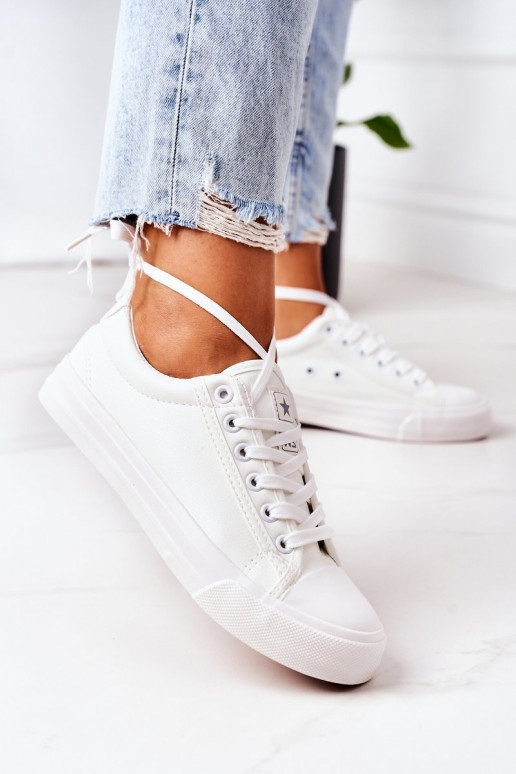 chaussures de loisirs de couleur blanche Mega