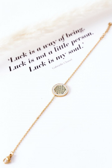 Bracelet aux yeux scintillants de couleur or 2