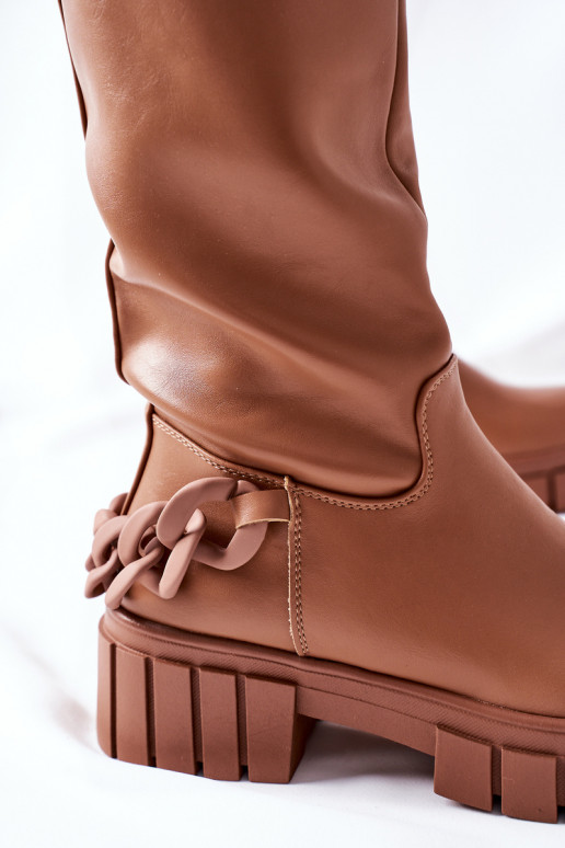 braune Stiefeletten mit Ketten Teardown braune Stiefeletten mit Ketten Teardown