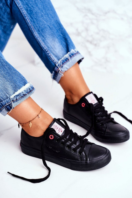 Damesschoenen Cross Jeans zwarte kleur DD2R4029 Damesschoenen Cross Jeans zwarte kleur DD2R4029