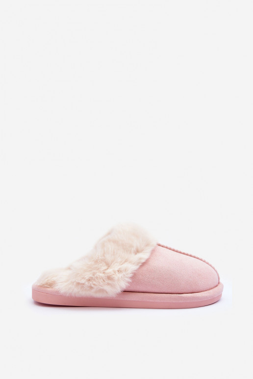 Chaussons avec fourrure rose Pinky