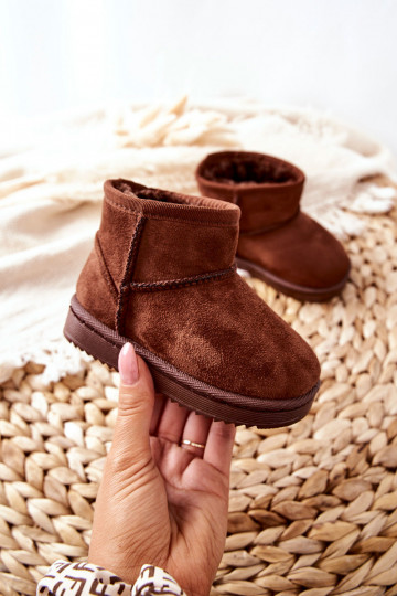 Bottes d'hiver chaudes pour enfants de couleur marron Gooby