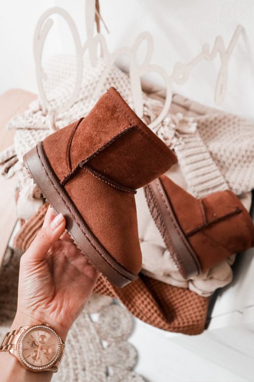 Bottes d'hiver chaudes pour enfants de couleur marron Gooby