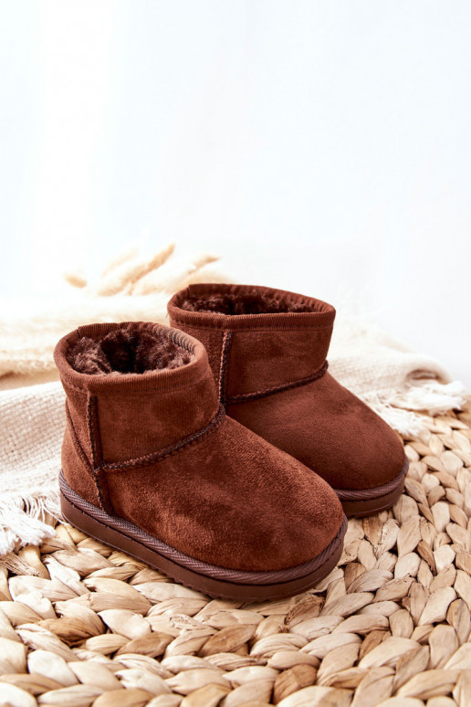 Bottes d'hiver chaudes pour enfants de couleur marron Gooby