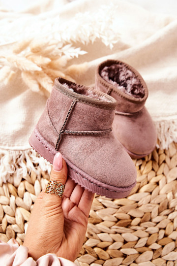 Warme Kinder-Winterstiefel Ciemny elfenbein Gooby