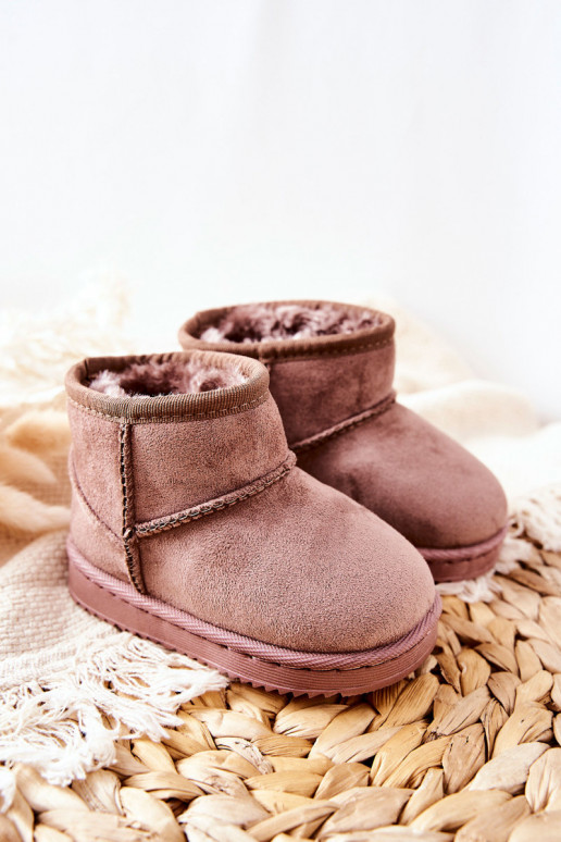 Warme Kinder-Winterstiefel Ciemny elfenbein Gooby Warme Kinder-Winterstiefel Ciemny elfenbein Gooby