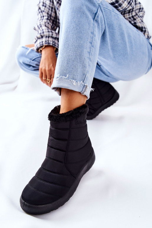 Verwarmde dames snowboots in de zwarte kleur Mezyss